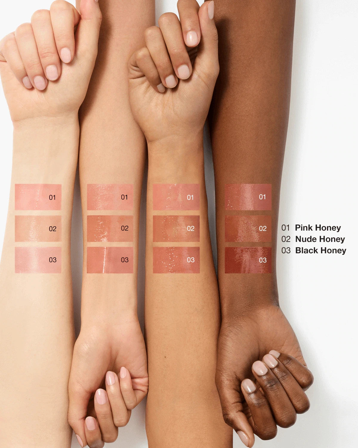 Clinique Pop™ Lip + Cheek Oil in Black Honey, Pink Honey and Nude Honey - US 4326